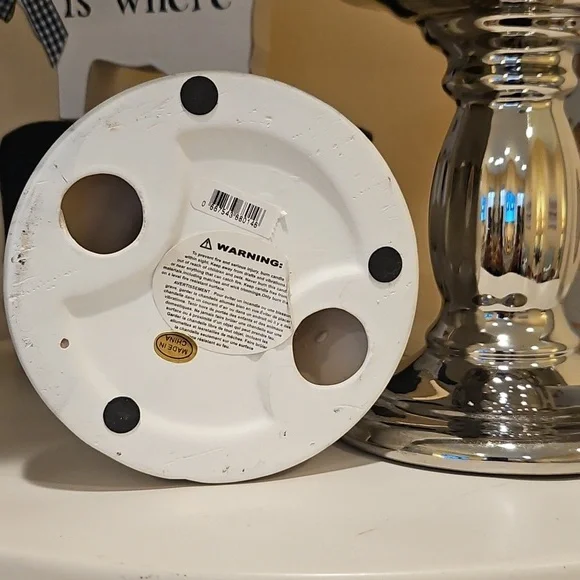 BBW - CANDLE PEDESTALS - You Choose Silver Or Marble - Picture 3 of 3
